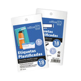 BLISTER 18 ETIQUETAS PLASTIFICADAS 7 X 1,5 CM | 10 UNIDADES | (FRAGA)